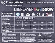 Computer power supply THERMALTAKE LITEPOWER RGB 550W, 24-pin