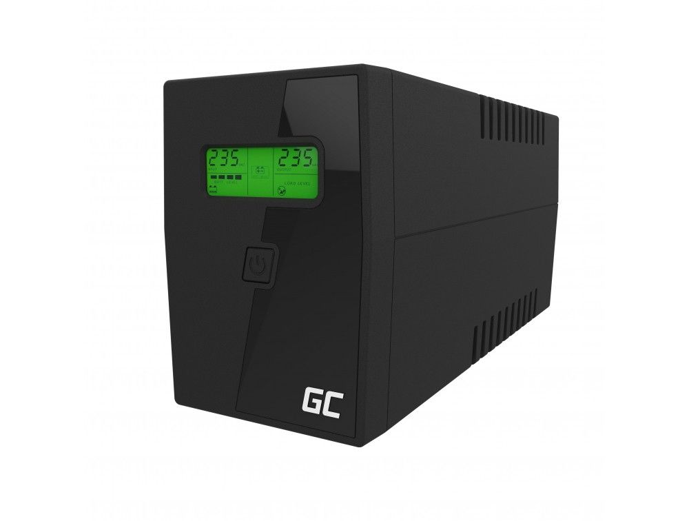 Green Cell UPS01LCD uninterruptible power supply (UPS) Line-Interactive 600 VA 360 W 2 AC outlet(s)