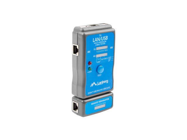 Lanberg NT-0403 network cable tester PoE tester Blue