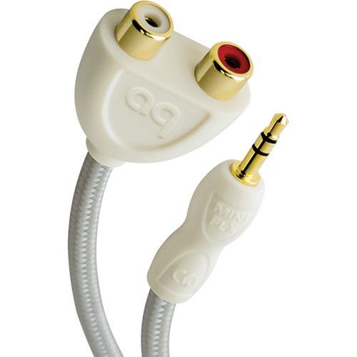 Cablu splitter 1 x Jack3.5 tata la 2 x RCA mama Audioquest FLX Mini/RCA Splitter, 15cm