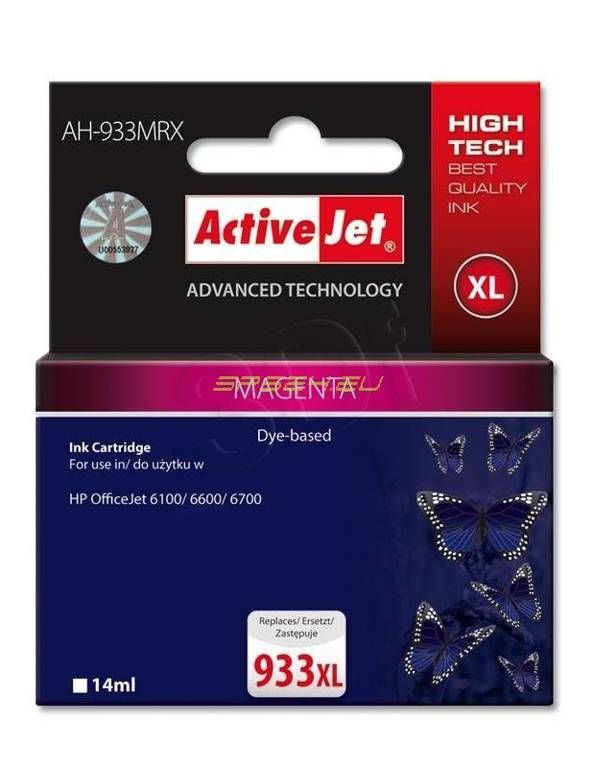 Cartus cerneala Activejet AH-933MRX ,Magenta ,13 ml (compatibil cu HP AH-933MRX) 