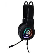 CASTI gaming Spacer RGB, cu fir, standard, utilizare gaming, microfon pe brat, conectare prin USB &ampamp Jack 3.5 mm x 2, iluminare RGB, negru,  SPGH-PHANTOM , (include TV 0.75 lei)