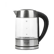 Adler AD 1247 NEW electric kettle 1.7 L Hazelnut,Stainless steel,Transparent 2200 W