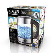 Adler AD 1247 NEW electric kettle 1.7 L Hazelnut,Stainless steel,Transparent 2200 W