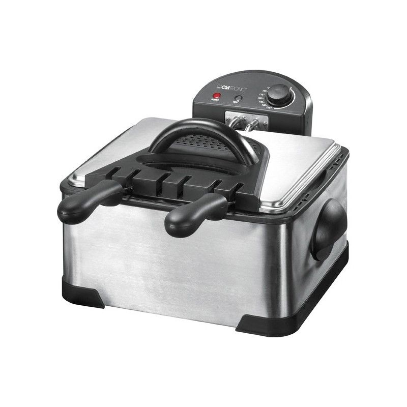 Clatronic FR 3195 4 L Double Black,Stainless steel 2000 W