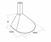 Chimney Hood Akpo WK-5 Rondo Turbo 60 Inox