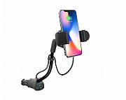 MBG LINE HC09A+X7 smart car holder with USB 15W wireless charging function Black