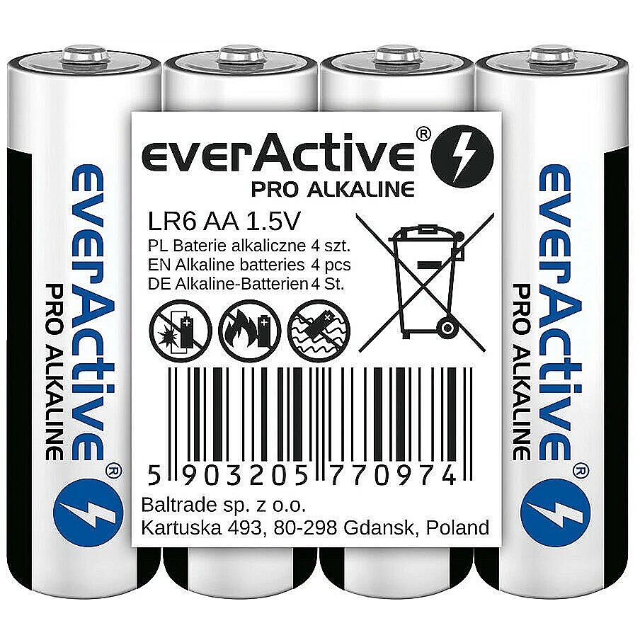 Alkaline batteries everActive Pro Alkaline LR6 AA - 4 pieces