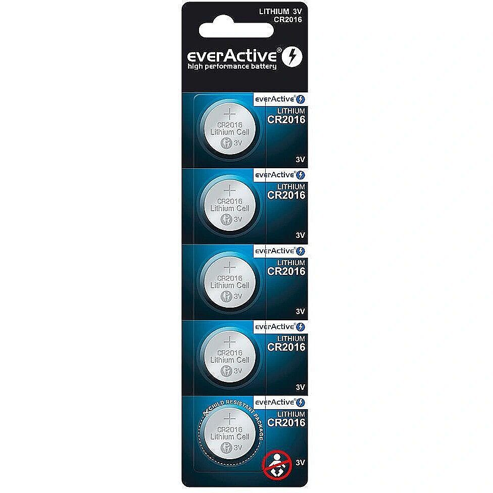 Lithium batteries mini everActive CR2016 blister 5 pcs.