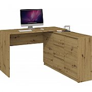 Topeshop BIURKO PLUS ARTISAN computer desk Oak colour
