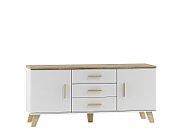 Cama sideboard LOTTA 150 2D3S white + sonoma oak