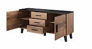 Cama sideboard LOTTA 150 2D3S wotan oak + mat black