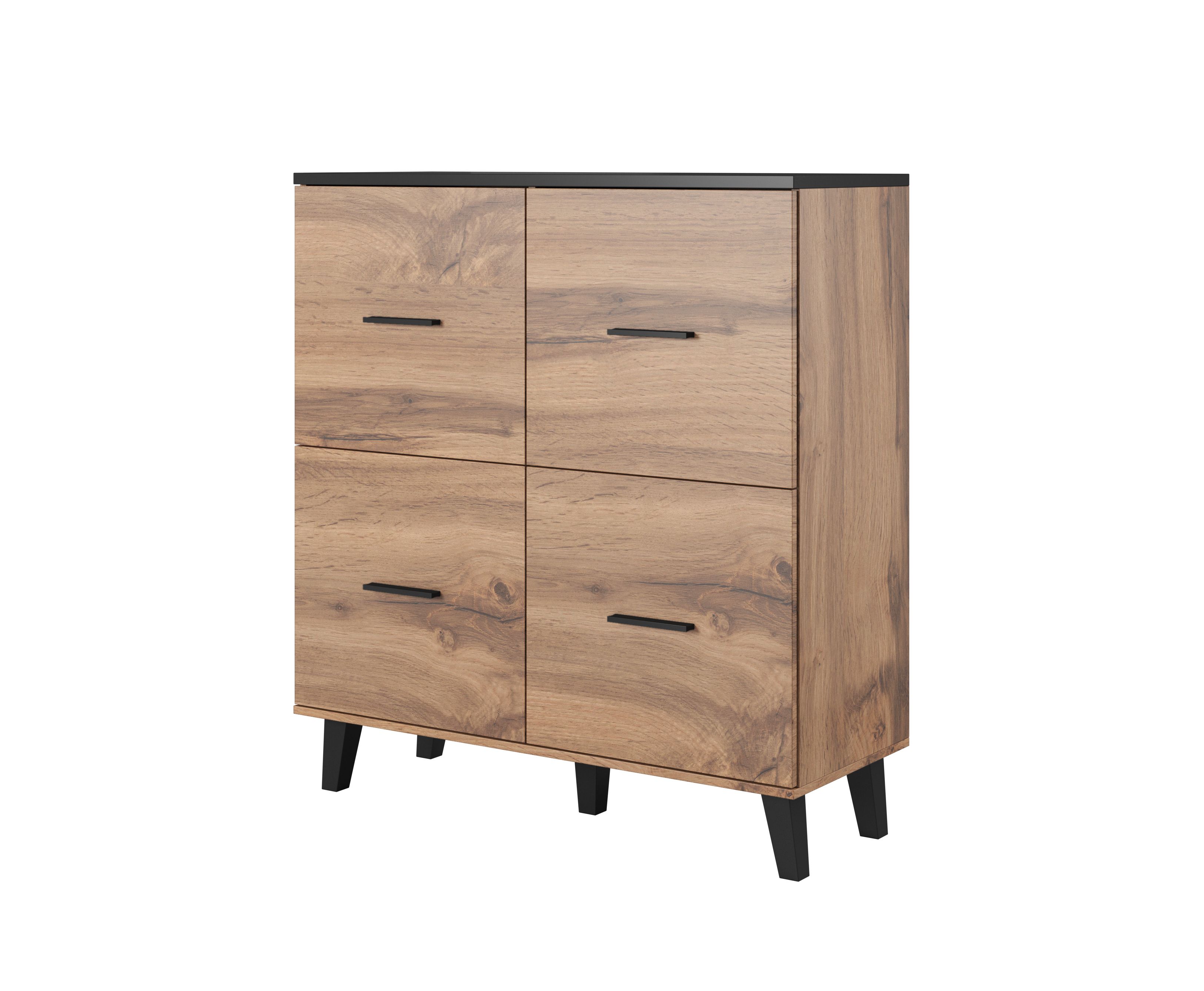 Cama sideboard LOTTA 110 4D wotan oak + mat black