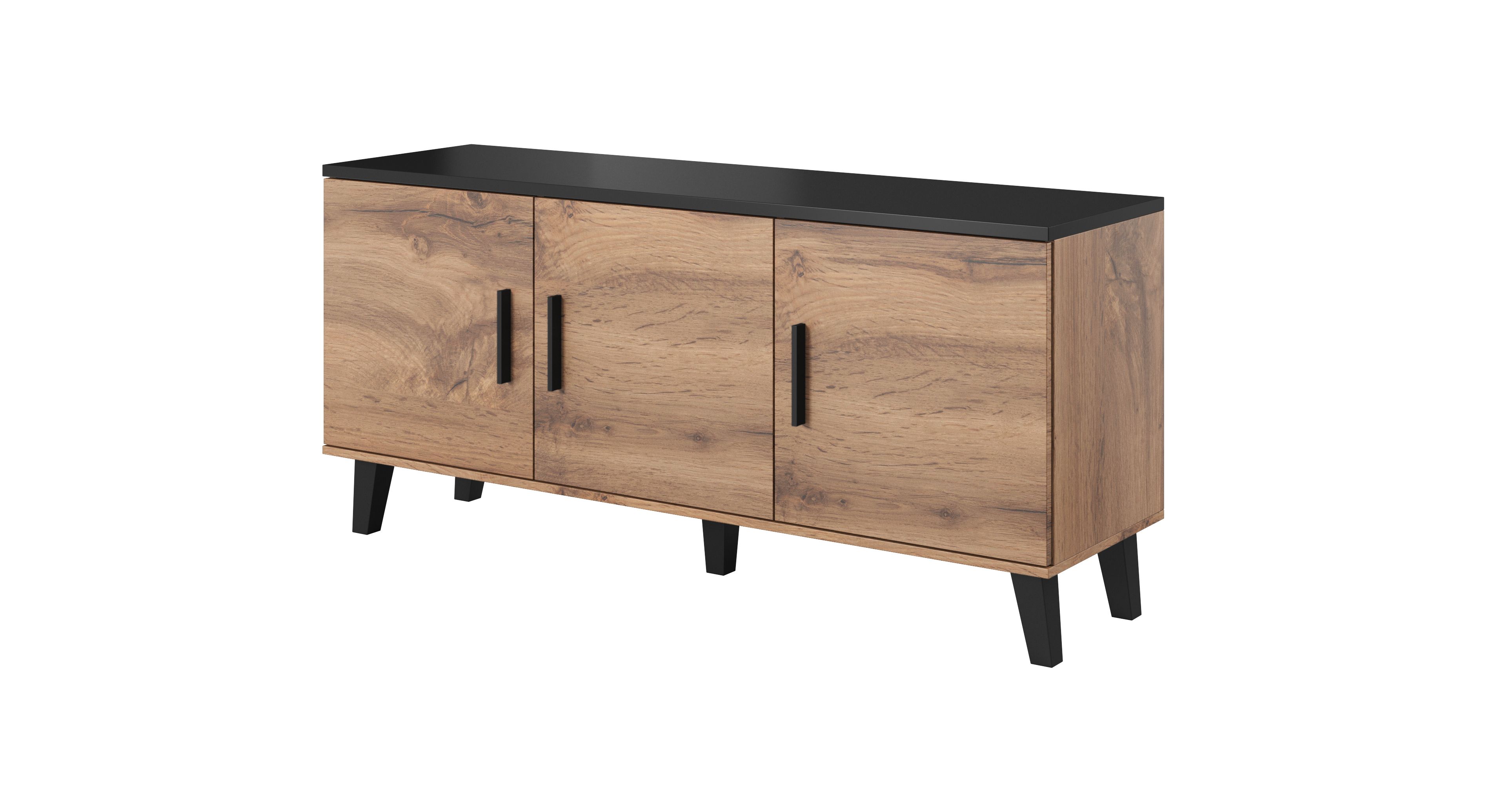 Cama sideboard LOTTA 150 3D wotan oak + mat black
