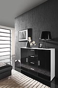 Cama living room sideboard UNI BLACK white/black gloss