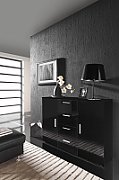 Cama living room sideboard UNI NIGHT black/black gloss