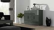 Cama living room sideboard UNi grey/grey gloss
