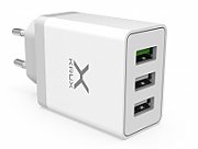 KRUX charger with 3 USB sockets, QC 3.0 30 W