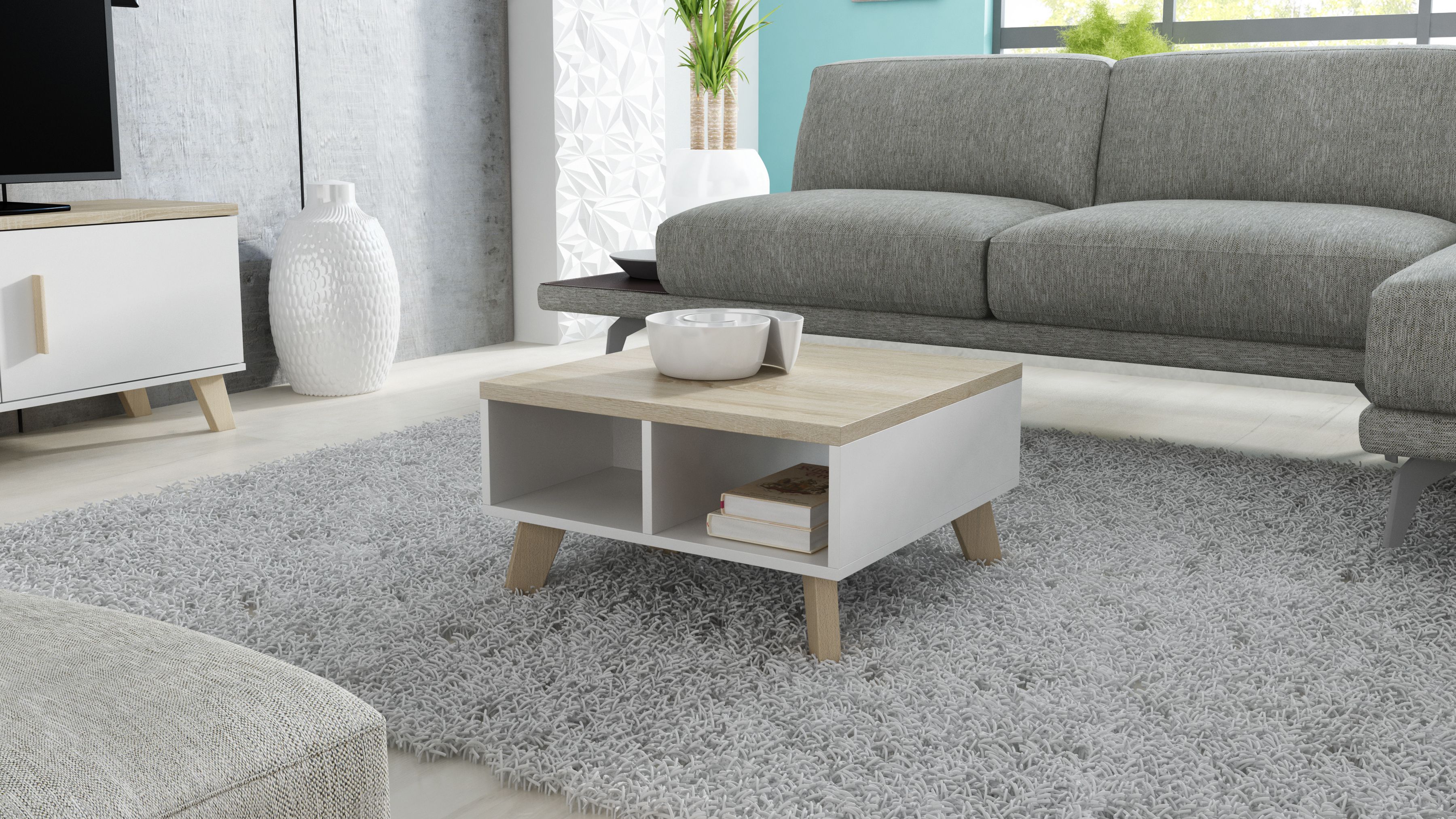 Cama LOTTA 60 coffee table white/sonoma oak
