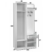 Topeshop GAR DUO BIEL entryway cabinet