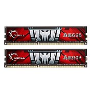 Memorie G.Skill Aegis 16 GB DDR3 1600 MHz CL11, kit 2 x 8 GB, Rosu-argintiu