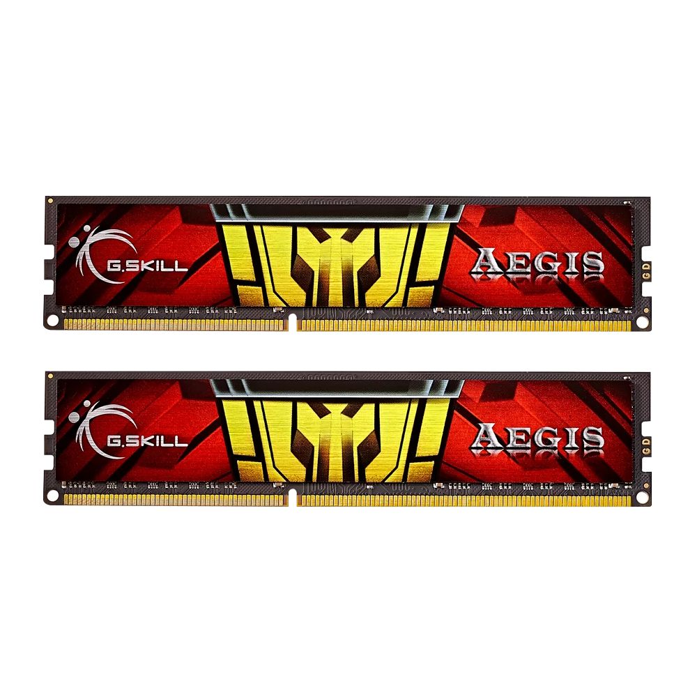 Memorie G.Skill Aegis 16 GB DDR3 1333 MHz CL9, kit 2 x 8 GB, Rosu-auriu