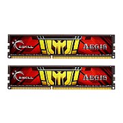 Memorie G.Skill Aegis 16 GB DDR3 1333 MHz CL9, kit 2 x 8 GB, Rosu-auriu