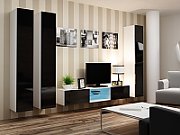 Cama Full cabinet VIGO '180' 180/40/30 white/black gloss