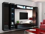 Cama Full cabinet VIGO '180' 180/40/30 black/black gloss