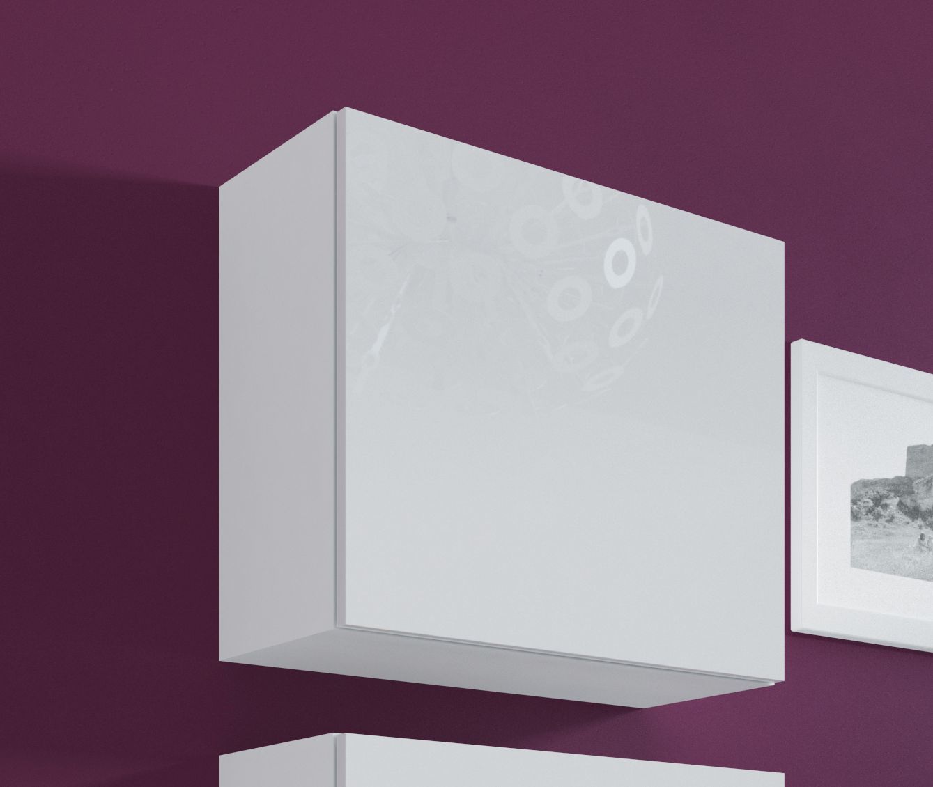 Cama Square cabinet VIGO 50/50/30 white/white gloss