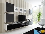 Cama Square cabinet VIGO 50/50/30 white/black gloss