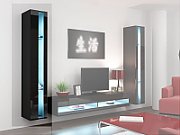 Cama Shelf unit VIGO NEW 180/40/30 black/black gloss