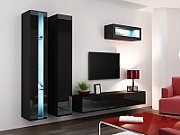 Cama Shelf unit VIGO NEW 180/40/30 black/black gloss