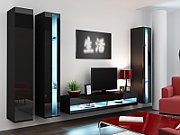 Cama Shelf unit VIGO NEW 180/40/30 black/black gloss