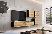 Cama square cabinet VIGO 50/50/30 black/wotan oak