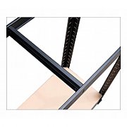 Topeshop REGAŁ P9030 CZARNY garden tool storage rack Freestanding Galvanized steel, MDF