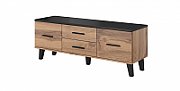 Cama RTV stand LOTTA 140cm wotan oak + matt black