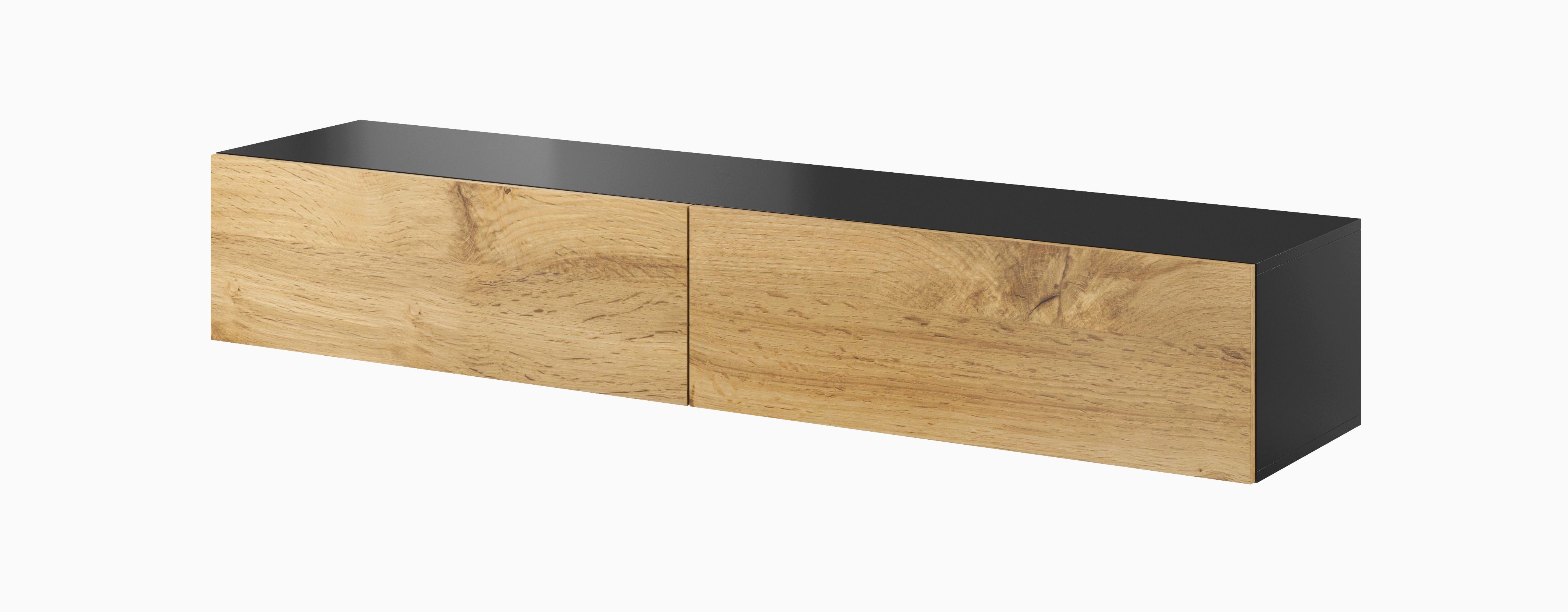 Cama TV Stand VIGO '180' 30/180/40 black/wotan oak