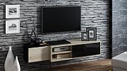Cama TV cabinet SIGMA1 180 sonoma oak/black gloss
