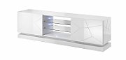 Cama TV cabinet QIU 200 MDF white gloss/white gloss
