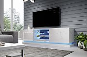 Cama TV cabinet QIU 200 MDF white gloss/white gloss