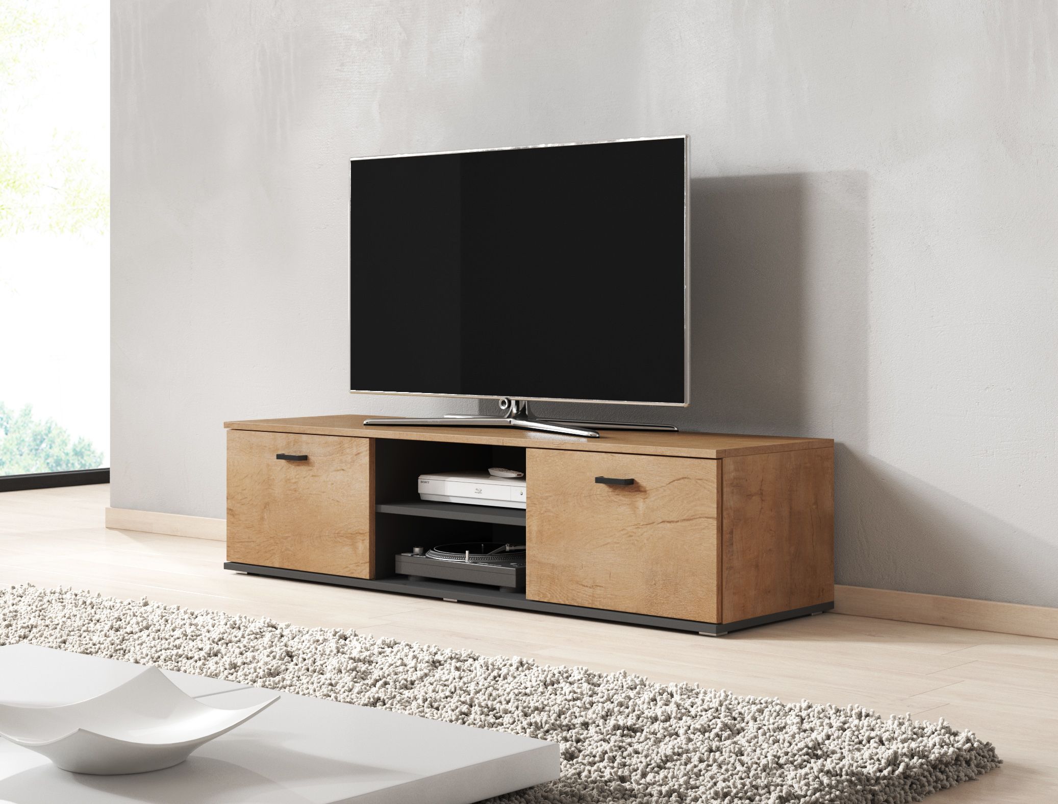 Cama TV stand SOHO 140 lefkas oak/black