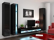 Cama TV stand VIGO NEW 30/140/40 black/black gloss