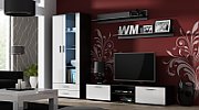 Cama TV stand SOHO 180 black/white gloss