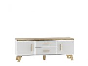 Cama RTV stand LOTTA 140cm white + sonoma oak