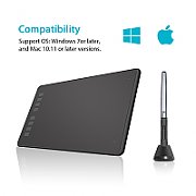 HUION H950P graphic tablet 5080 lpi 220 x 137 mm USB Black