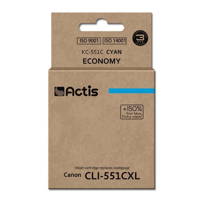 Cartus cerneala Actis KC-551C ,Albastru ,12 ml (compatibil cu Canon KC-551C) 