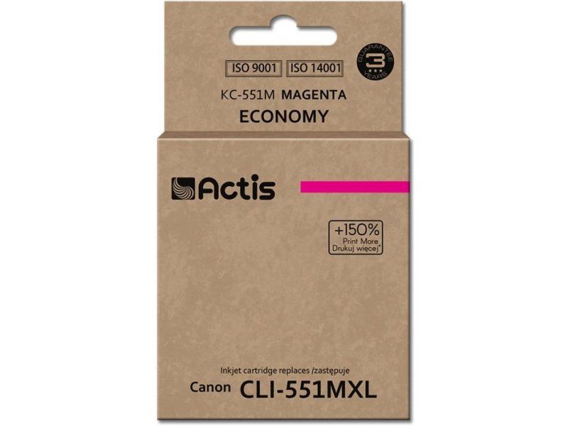 Cartus cerneala Actis KC-551M ,Magenta ,12 ml (compatibil cu Canon CLI-551M) 