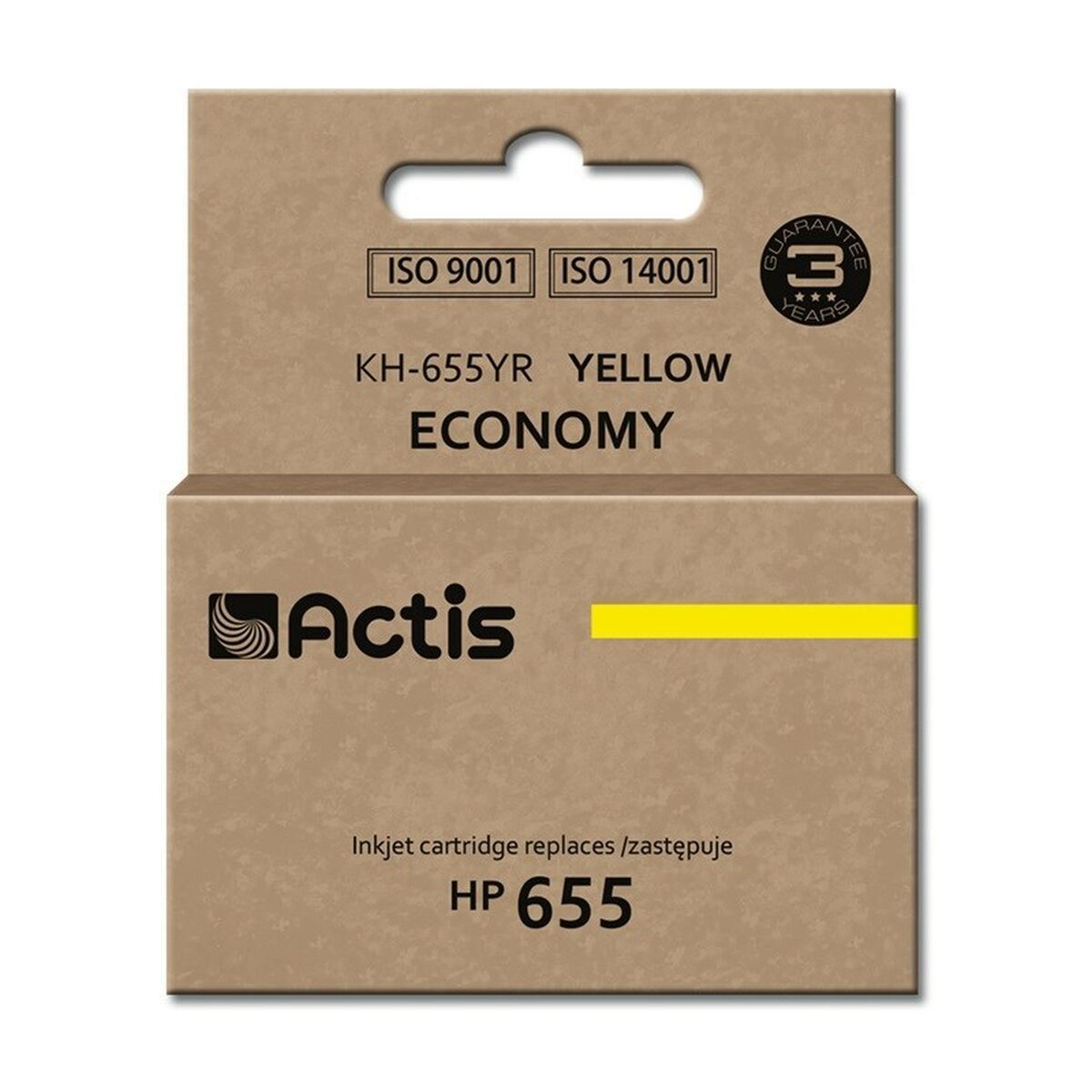Cartus cerneala Actis KH-655YR ,Galben ,12 ml (compatibil cu HP KH-655YR) 