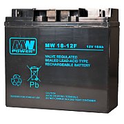 MPL MW POWER MW 18-12 UPS battery Lead-acid accumulator AGM Maintenance-free 12 V 18 Ah Black